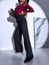 "LUX LASH VS8125-1" fabric pants - BLACK